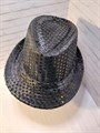 Карнавальная шляпа с пайетками, черная, размер 58 - фото 4613