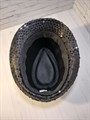 Карнавальная шляпа с пайетками, черная, размер 58 - фото 4614