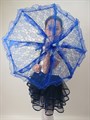 Детский зонтик кружевной, синий - фото 4650