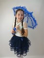 Детский зонтик кружевной, синий - фото 4651
