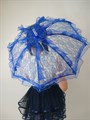 Детский зонтик кружевной, синий - фото 4652