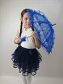 Детский зонтик кружевной, синий - фото 4653