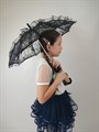 Детский зонтик кружевной, черный - фото 4656