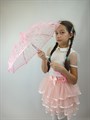 Детский зонтик кружевной, розовый - фото 4661