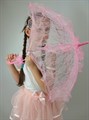Детский зонтик кружевной, розовый - фото 4662