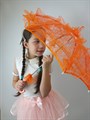 Детский зонтик кружевной, оранжевый - фото 4674