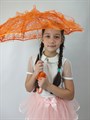 Детский зонтик кружевной, оранжевый - фото 4678