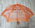 Детский зонтик кружевной, оранжевый - фото 4681