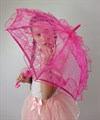 Детский зонтик кружевной, малиновый - фото 4683