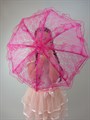 Детский зонтик кружевной, малиновый - фото 4684
