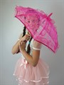 Детский зонтик кружевной, малиновый - фото 4685