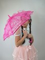 Детский зонтик кружевной, малиновый - фото 4687