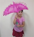 Детский зонтик кружевной, малиновый - фото 4688