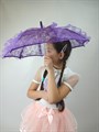 Детский зонтик кружевной, фиолетовый - фото 4692