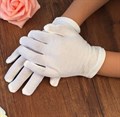 Детские перчатки белые, размер М - на 5-8 лет - фото 4747