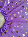 Юбка фатиновая в золотистый горох, фиолетовая - фото 4833