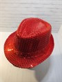 Карнавальная шляпа с пайетками, красная, размер 58 - фото 5023