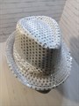 Карнавальная шляпа с пайетками, серебристая, размер 54 - фото 5027