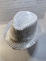 Карнавальная шляпа с пайетками, серебристая, размер 54 - фото 5028