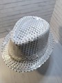 Карнавальная шляпа с пайетками, серебристая, размер 58 - фото 5030