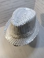 Карнавальная шляпа с пайетками, серебристая, размер 58 - фото 5031
