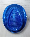 Карнавальная шляпа с пайетками, синяя, размер 58 - фото 5059