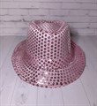 Карнавальная шляпа с пайетками, розовая, размер 54 - фото 5066