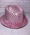 Карнавальная шляпа с пайетками, розовая, размер 54 - фото 5068