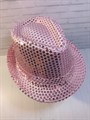 Карнавальная шляпа с пайетками, розовая, размер 54 - фото 5070