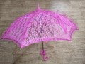 Зонт кружевной, малиновый, 75 см - фото 5495