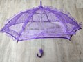 Зонт кружевной, фиолетовый, 75 см - фото 5501