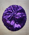 Берет блестящий с пайетками, фиолетовый - фото 5644