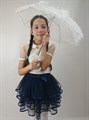 Детский зонтик кружевной, белый - фото 5776