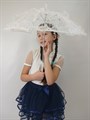 Детский зонтик кружевной, белый - фото 5778