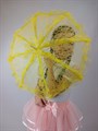 Зонтик детский кружевной, желтый, 54 см - фото 6293