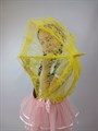 Зонтик детский кружевной, желтый, 54 см - фото 6294