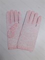 Перчатки гипюр короткие, розовые, Лепестки - фото 6384