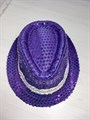 Карнавальная шляпа с пайетками, фиолетовая с серебряной полосой, размер 54 - фото 6463