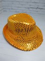 Карнавальная шляпа с пайетками, светло оранжевая, размер 54 - фото 6471