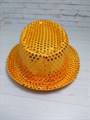 Карнавальная шляпа с пайетками, светло оранжевая, размер 54 - фото 6472