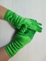Перчатки атласные взрослые, зеленые - фото 6699