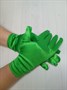 Перчатки атласные взрослые, зеленые - фото 6700
