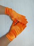 Перчатки атласные взрослые, оранжевые - фото 6702