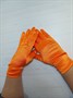 Перчатки атласные взрослые, оранжевые - фото 6703