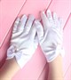 Детские перчатки с бусинкой, белые, 2-4 года - фото 6756