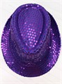 Карнавальная шляпа с пайетками, фиолетовая, 54 - фото 7219