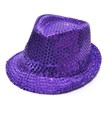 Карнавальная шляпа с пайетками, фиолетовая, 54 - фото 7222