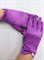 Перчатки с бусиной атласные взрослые, фиолетовые - фото 7367