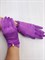Перчатки с бусиной атласные взрослые, фиолетовые - фото 7371