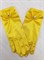 Перчатки с бусиной атласные взрослые, желтые - фото 7378
